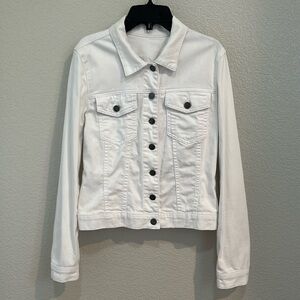Kut from Kloth white denim jacket with button detailing size small